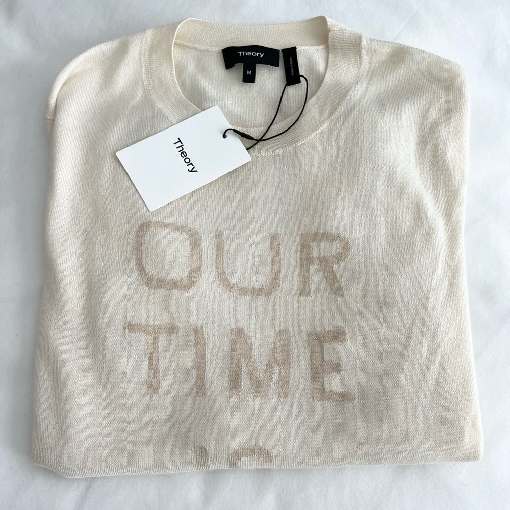 NWT Theory “Our Time Is Now” cashmere and silk blend sweater